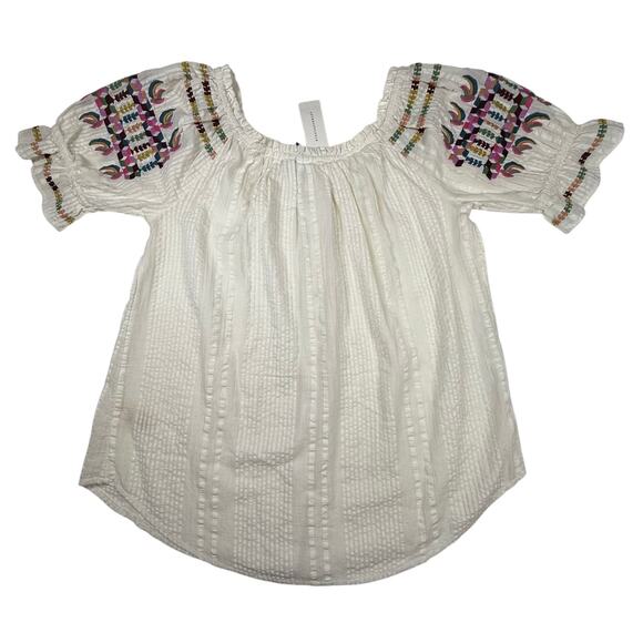 Anthropologie Akemi + Kin Boho Embroidered Top size 0 NWT 100% cotton XS - Picture 14 of 16